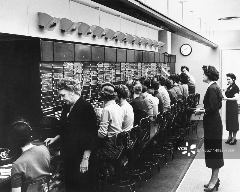 总机接线员图片素材