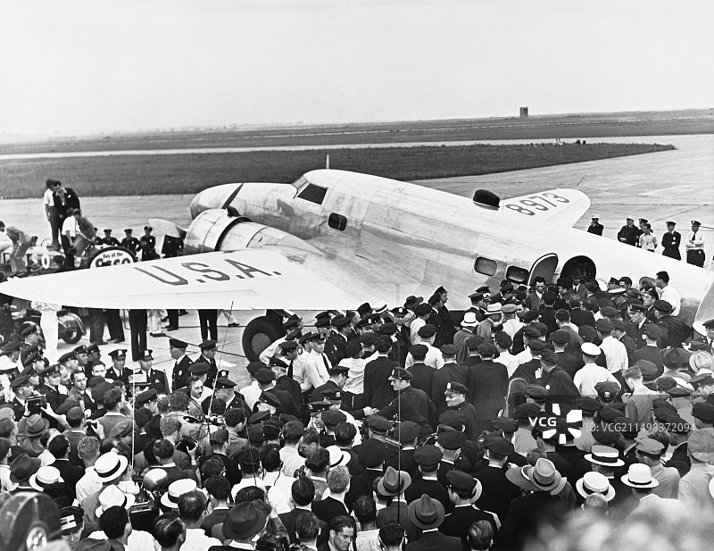 人群欢迎霍华德·休斯图片素材