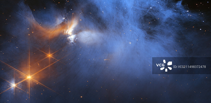 变色龙座I分子云,JWST图像图片素材