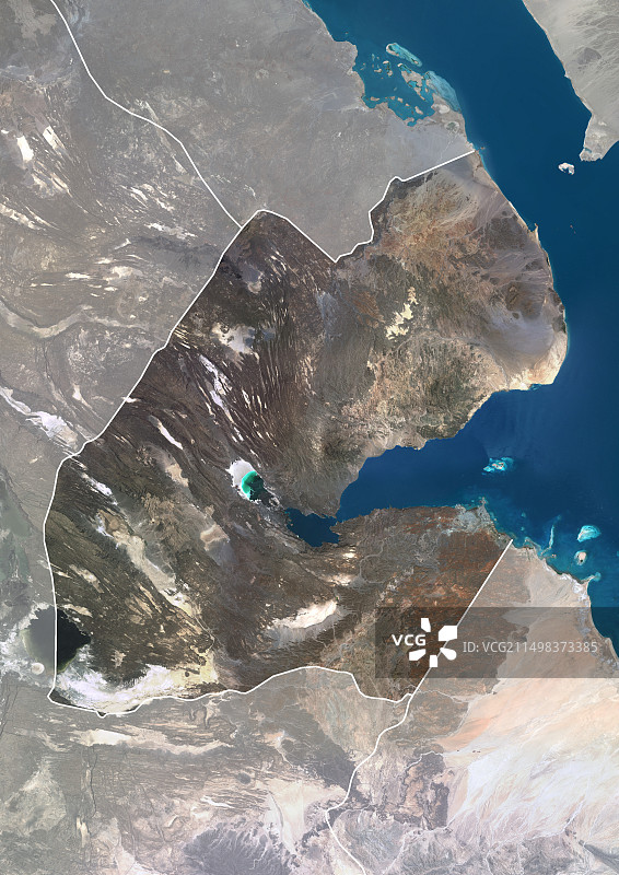 吉布提卫星图像图片素材