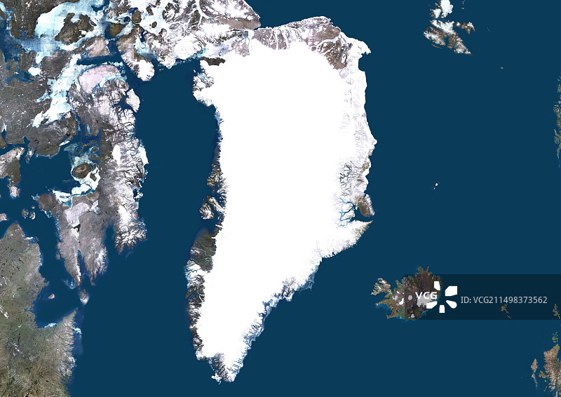 格陵兰卫星图像图片素材