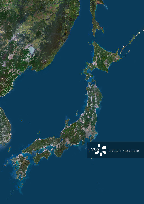 日本，卫星图像图片素材