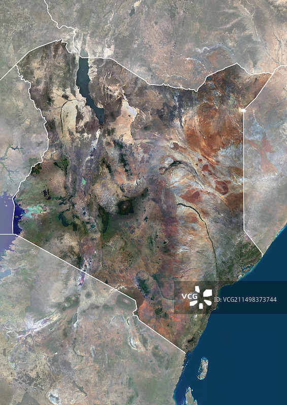 肯尼亚卫星图像图片素材