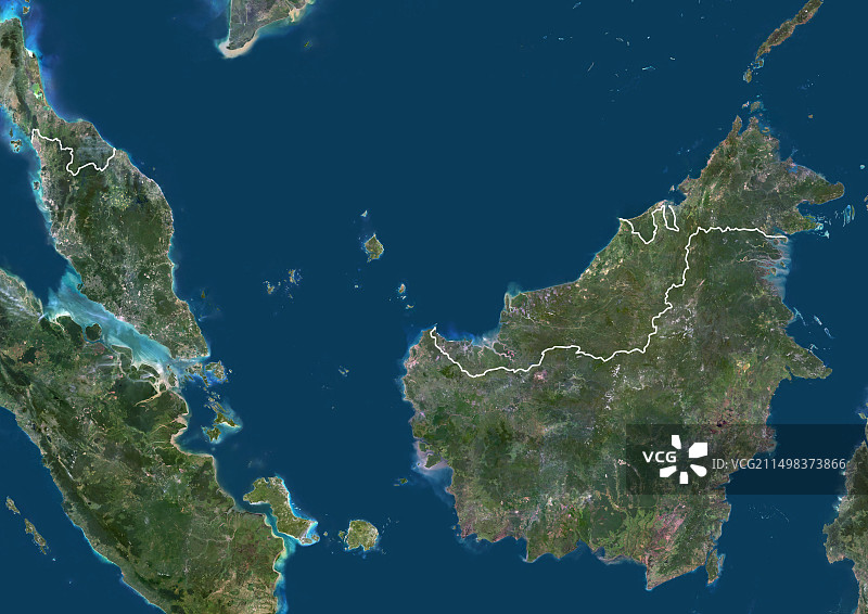 马来西亚卫星图像图片素材