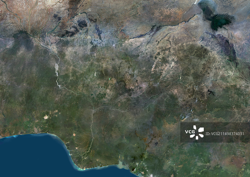 尼日利亚卫星图像图片素材