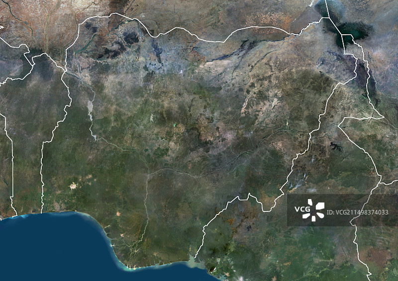 尼日利亚卫星图像图片素材