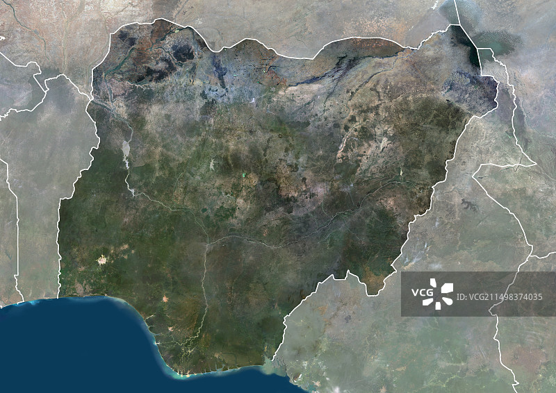 尼日利亚卫星图像图片素材