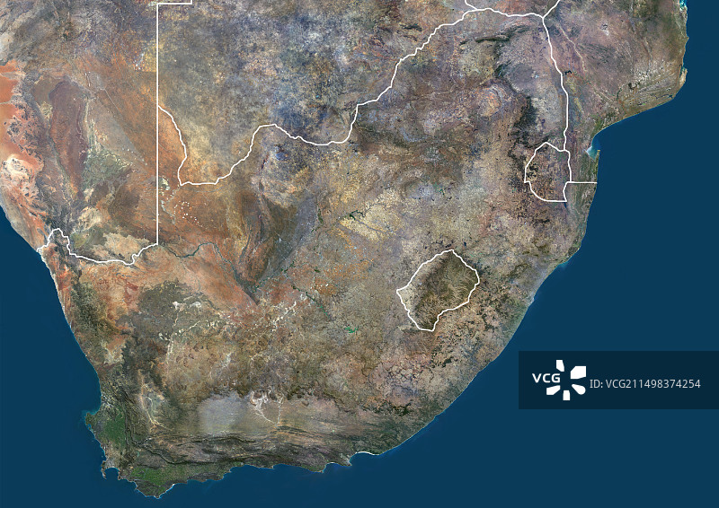 南非卫星图像图片素材