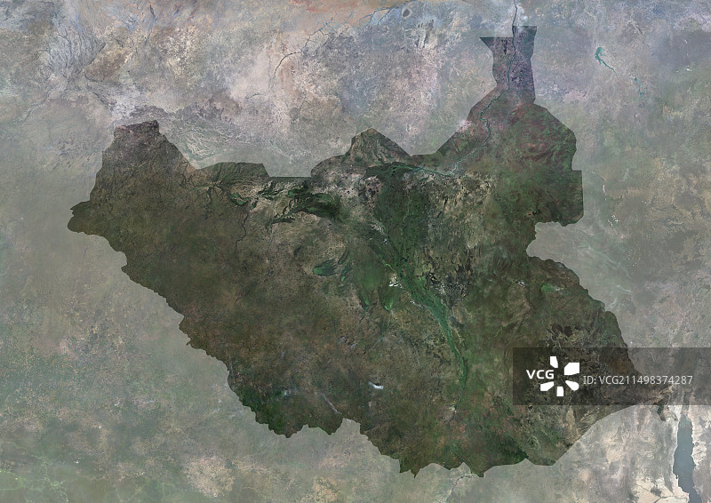 南苏丹卫星图像图片素材