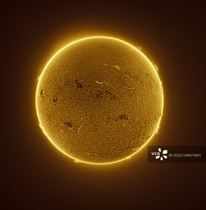 完整的太阳圆盘图片素材