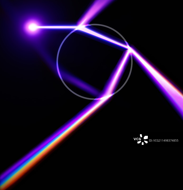 光线穿透水滴插画图片素材