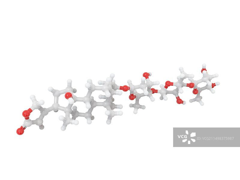 地高辛心脏药物分子结构图图片素材