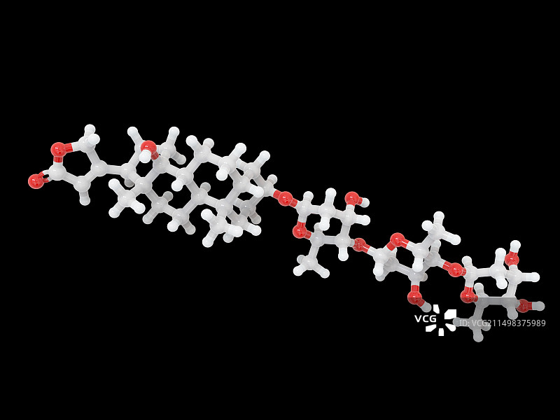 地高辛心脏药物分子结构图图片素材