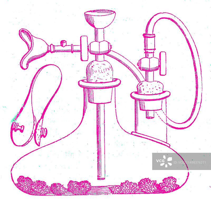 19世纪的乙醚麻醉设备图片素材