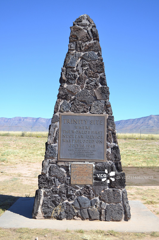 美国新墨西哥州三位一体遗址的方尖碑图片素材