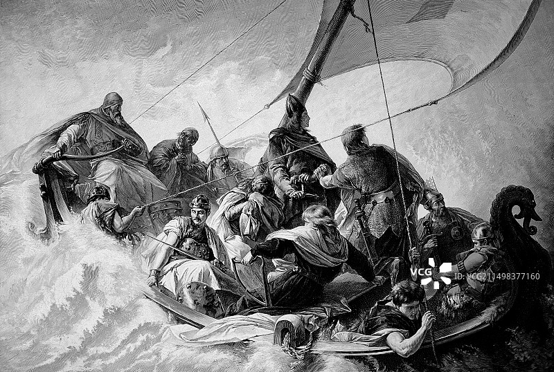 卡尔国王在海上插画图片素材
