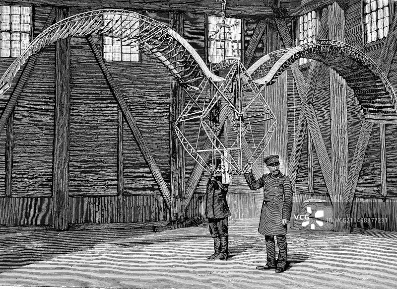 19世纪飞行器插画图片素材