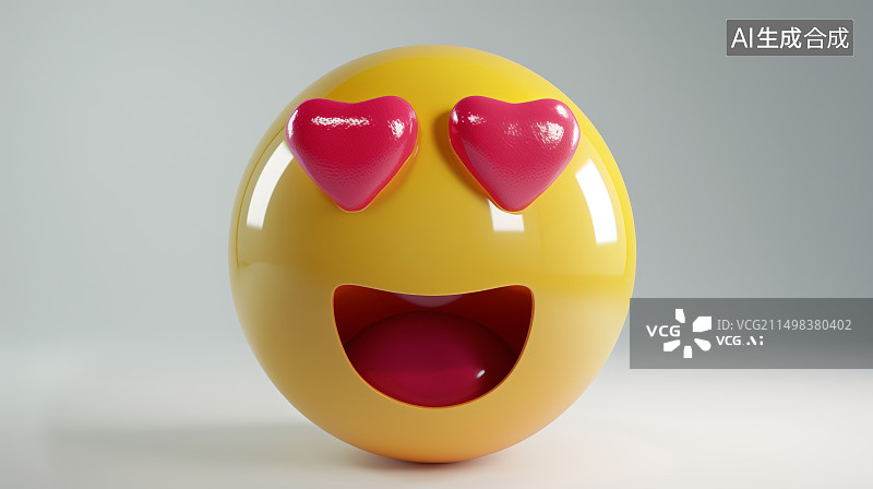 【AI数字艺术】卡通恋爱表情包C4D图片素材