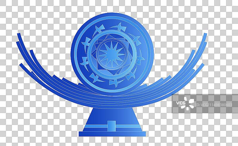 南宁铜鼓雕像发光渐变科技炫酷商务地标旅游矢量城市图片素材