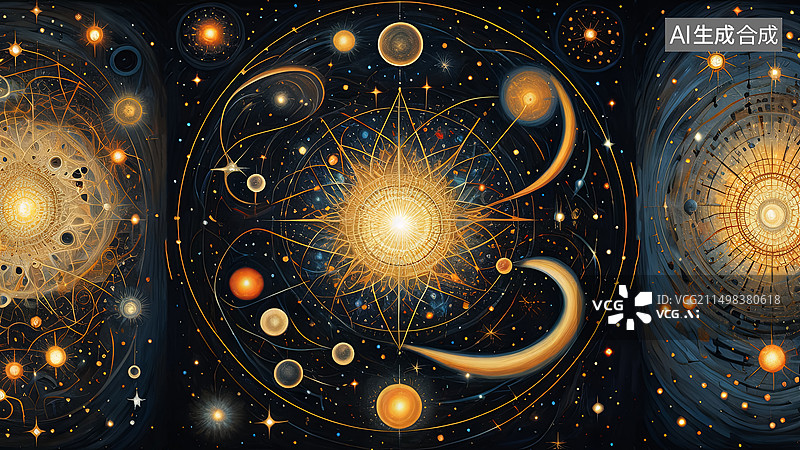 【AI数字艺术】曼德勃罗集风格背景插画图片素材