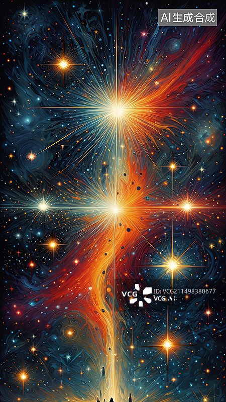 【AI数字艺术】曼德勃罗集风格背景插画图片素材