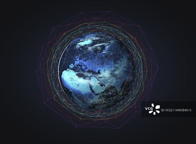 全球通信网络插图图片素材