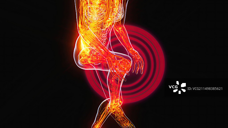 膝盖疼痛概念图图片素材