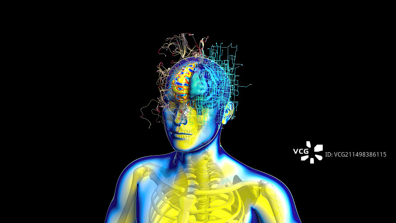 赛博格，概念插图图片素材