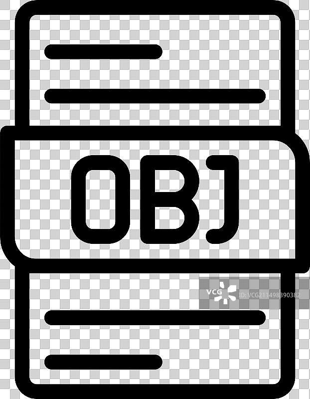 OBJ文件类型图标文档格式设计图片素材