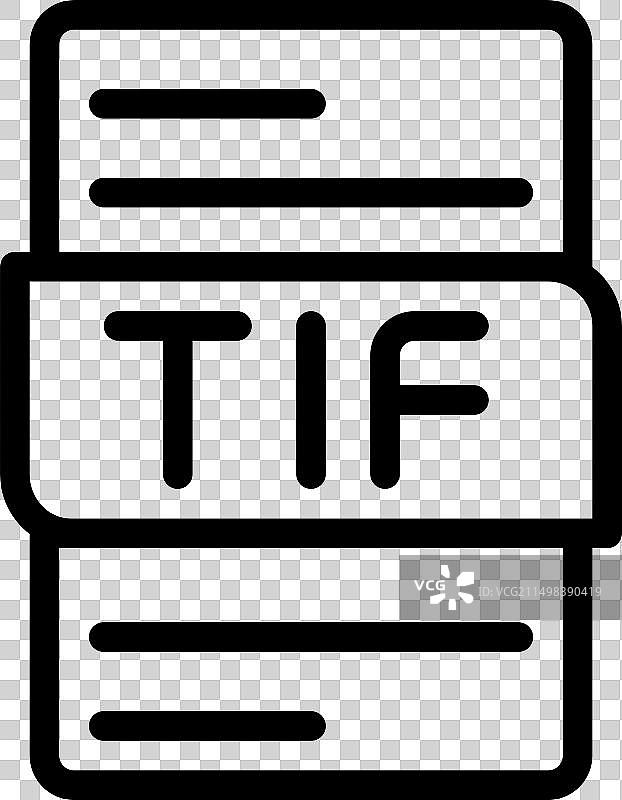 TIF文件类型图标文档格式类型设计图片素材