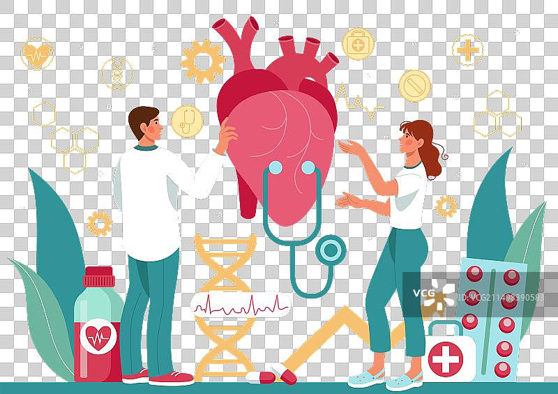 心脏医疗检查医生医药健康图片素材