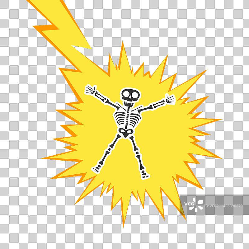 高压电击骨骼图片素材