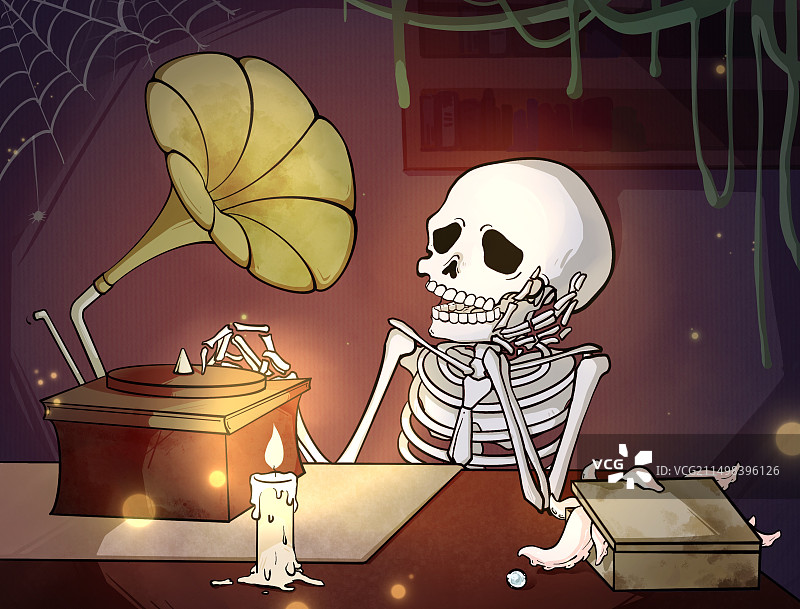 小骷髅收藏家图片素材