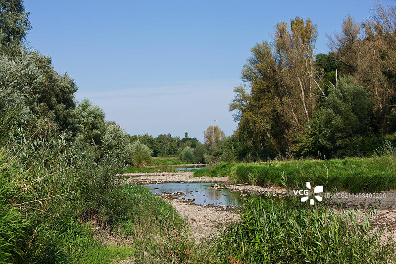 Kleinzschachwitz和皮尔尼茨之间的易北河草地图片素材
