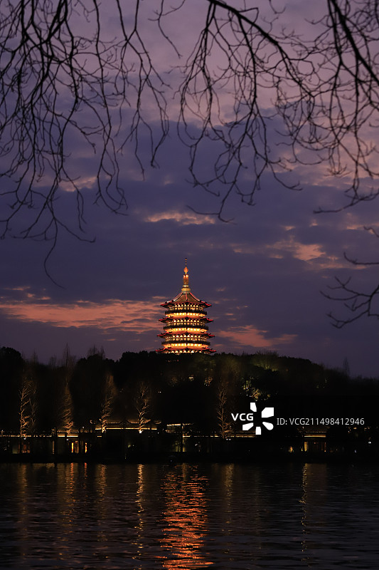 雷锋夕照图片素材