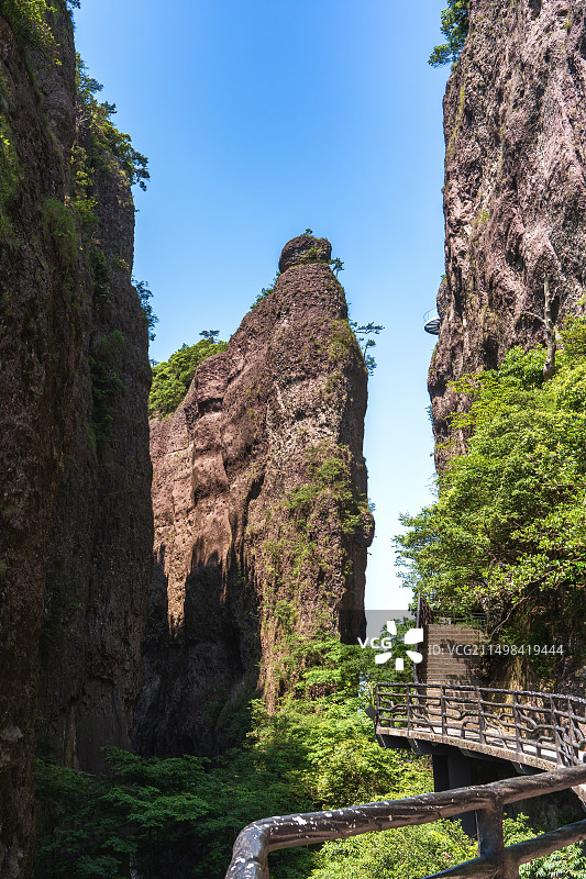 满眼苍翠、绿水青山、奇峰怪石--浙江台州仙居神仙居景区风光图片素材