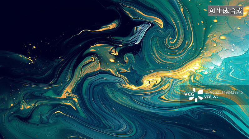 【AI数字艺术】流体山脉 抽象自然美艺术 流体特效艺术 装饰画背景图片素材