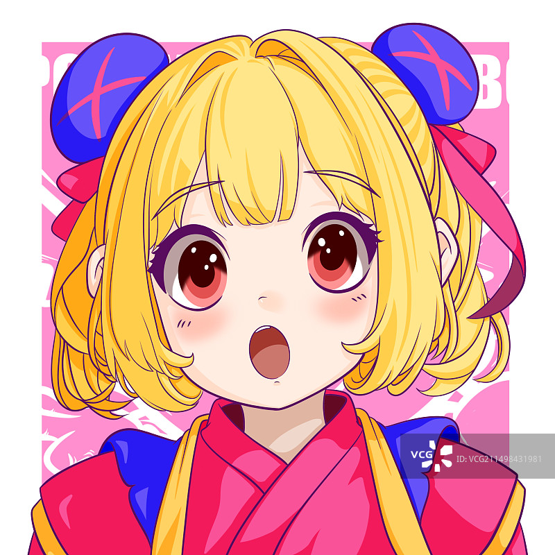 二次元可爱女孩图片素材