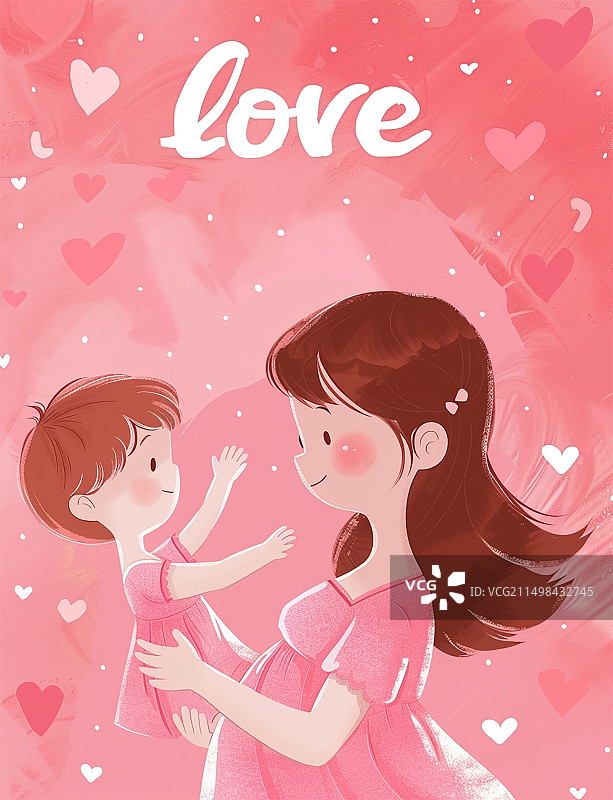 最温柔的母爱，最纯粹的依恋图片素材