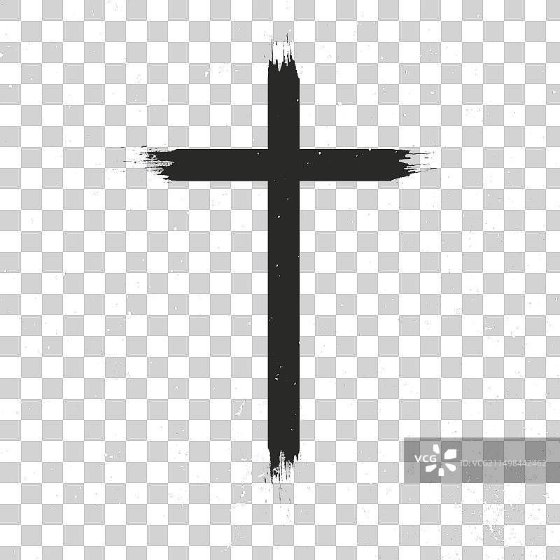 极简垃圾摇滚基督教十字架设计图片素材