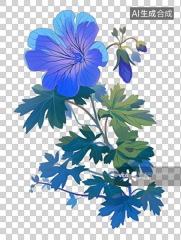 【AI数字艺术】淡紫色梦幻桔梗图片素材