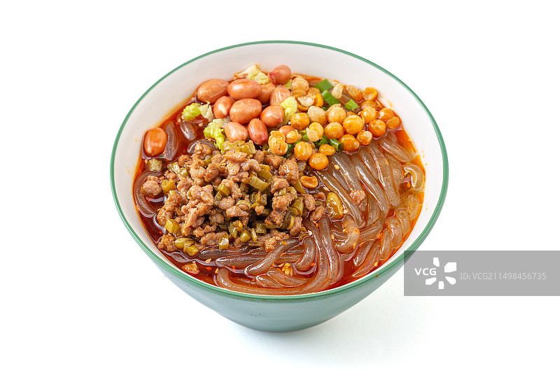 肉末豆角酸辣粉图片素材