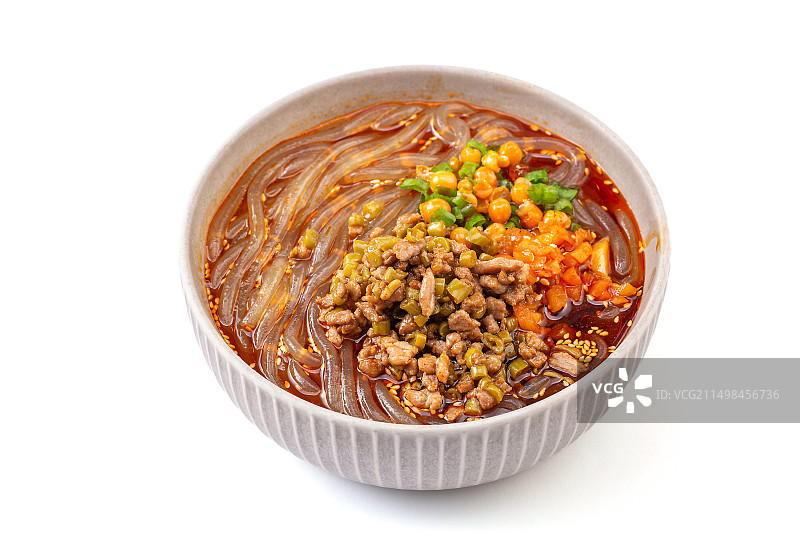 肉末豆角酸辣粉图片素材