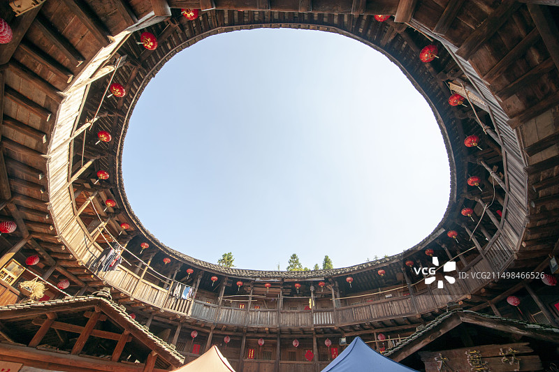 南靖田螺坑土楼群图片素材