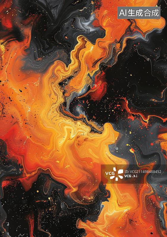 【AI数字艺术】熔岩的AI图片图片素材