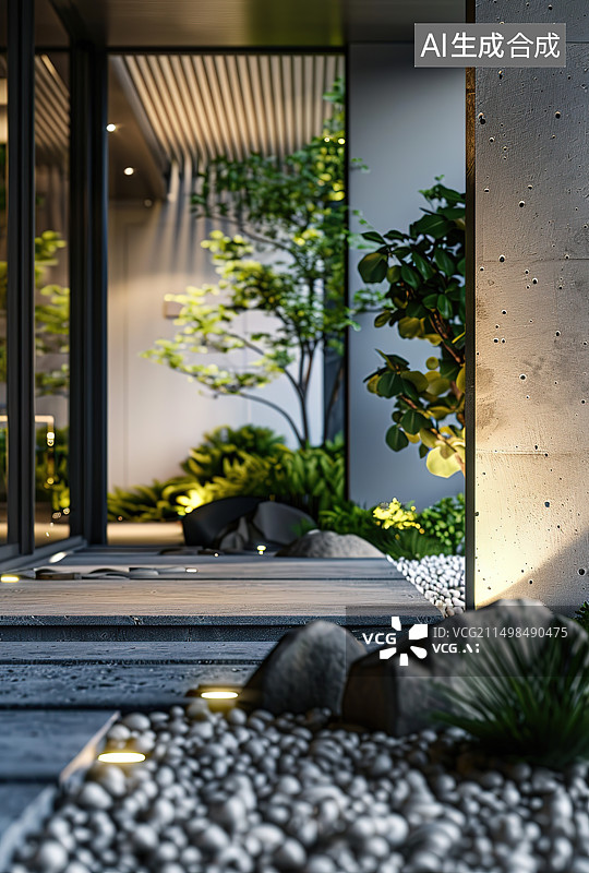 【AI数字艺术】阳台上的室内图片素材