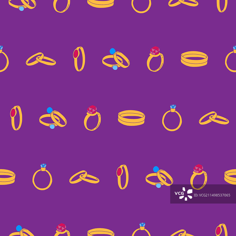 戒指无缝图案合集（可供印刷）图片素材