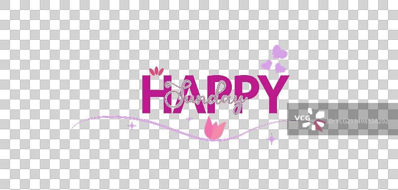 快乐星期天美丽时尚设计图片素材