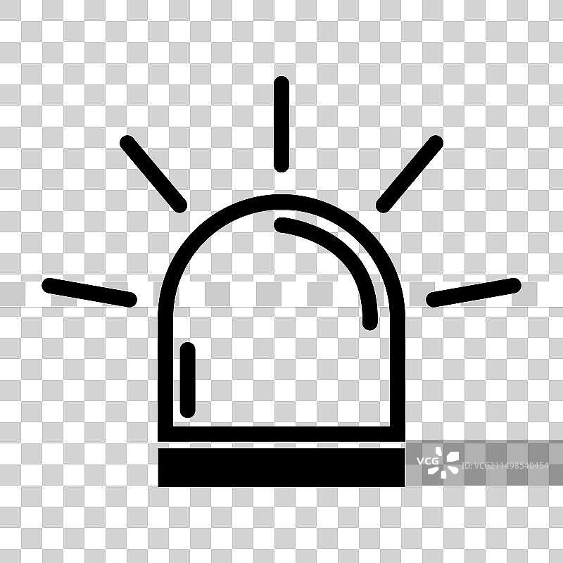 警报器火灾警报标志，危险信号灯符号图片素材