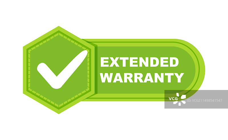 带复选标记标签的延保徽章图片素材